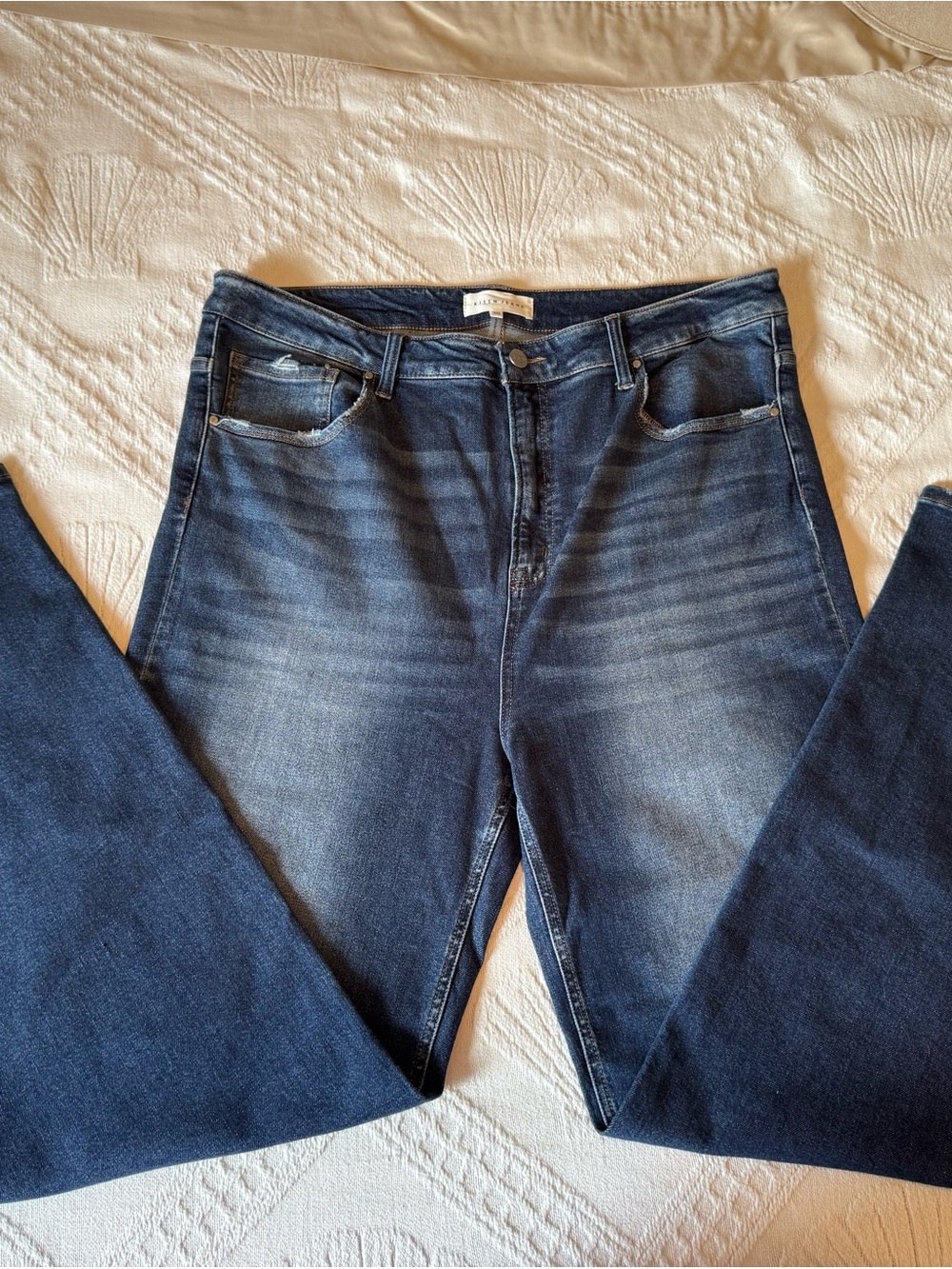 Risen Dark Blue Stretch Jeans with Tummy Control
